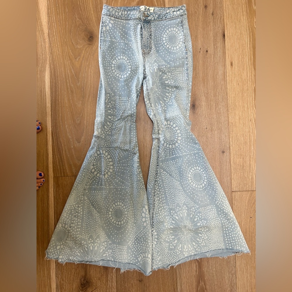 FP Just Float On Printed Flare Jeans